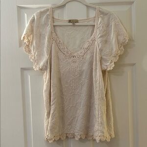 Democracy Cream Lace Blouse
